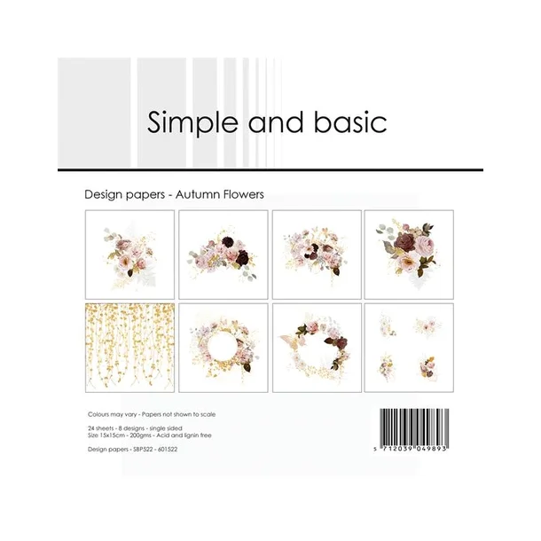 Simple and Basic Design Papers 15x15cm  - SBP522 