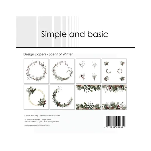 Simple and Basic Design Papers 15x15cm  - SBP524 