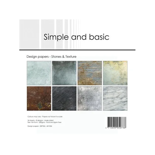 Simple and Basic Design Papers 15x15cm  - SBP526 