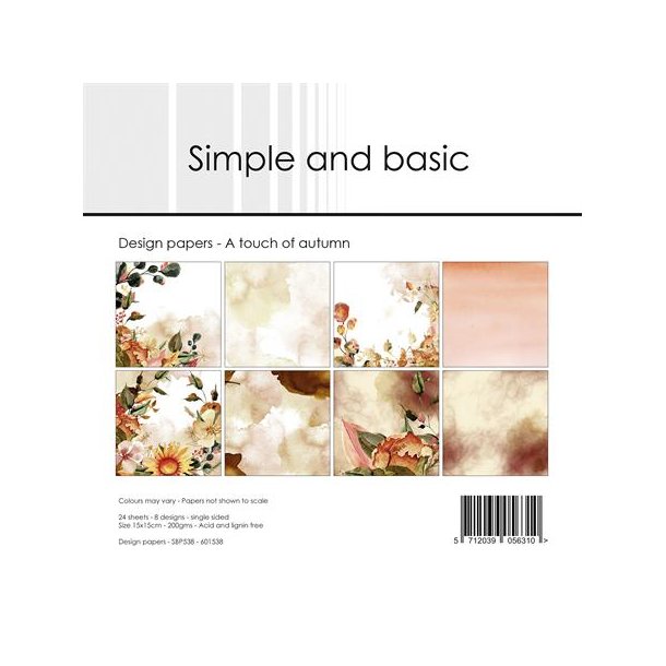 Simple and Basic Design Papers 15x15 cm - SBP538 