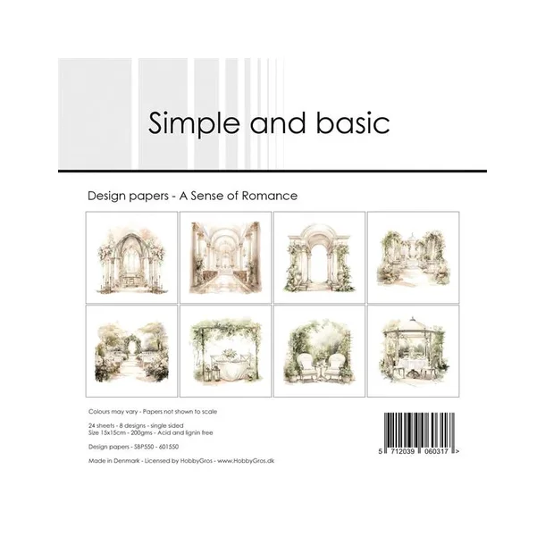 Simple and Basic Design Papers 15x15 cm - SBP550