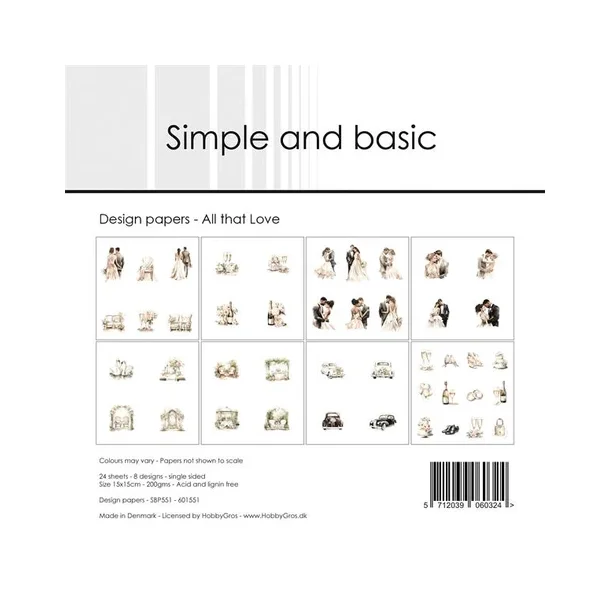 Simple and Basic Design Papers 15x15 cm - SBP551