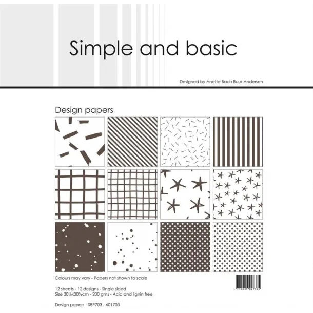 Simple and Basic Design Papers 30,5x30,5cm - SBP703