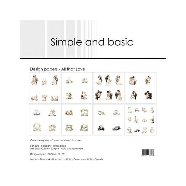 Simple and Basic Design Papers 30,5x30,5 cm -  SBP751