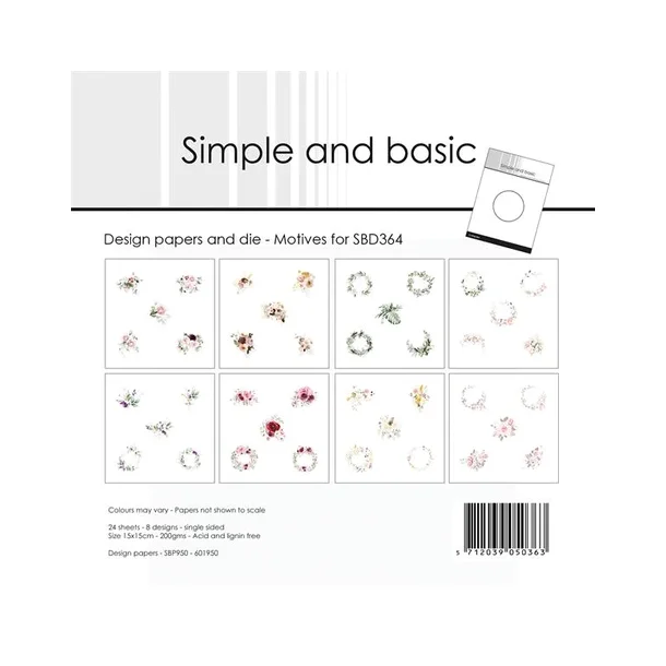 Simple and Basic Design Papers 15x15cm  - SBP950