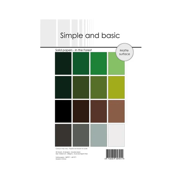 Simple and Basic Design Solid Papers "In the Forest" SBP971