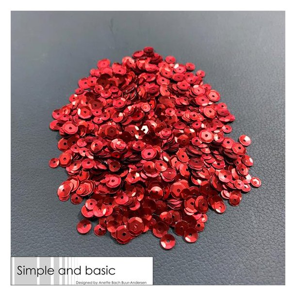 Simple and Basic Sequins - SBS109 - Red