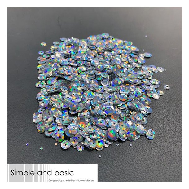 Simple and Basic Sequins - SBS119 - Holographic Silver