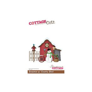 Cottage Cutz - CC909 -  Snowman w/ Country Shed