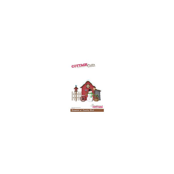 Cottage Cutz - CC909 -  Snowman w/ Country Shed