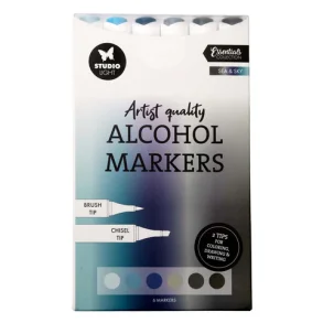 Studio Light Alcohol Markers Sea & Sky 6pcs SL-CO-MARK44
