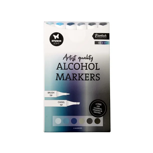 Studio Light Alcohol Markers Sea &amp; Sky 6pcs SL-CO-MARK44