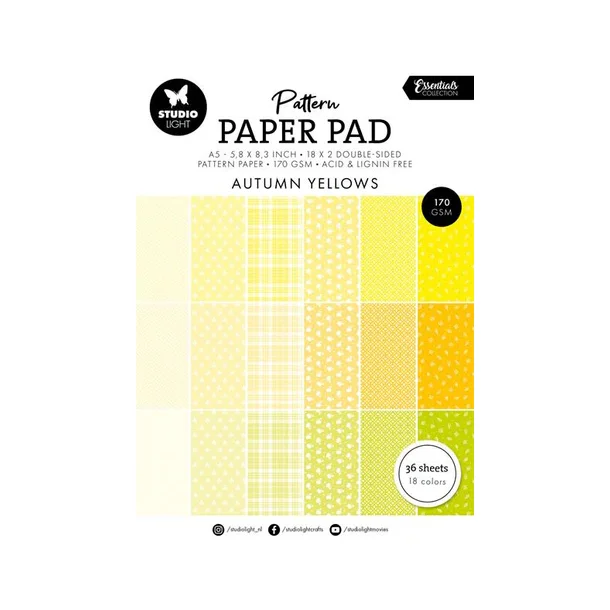 Studio Light Paper Pad "Patterned - Shades of Yellow" SL-ES-PPP233