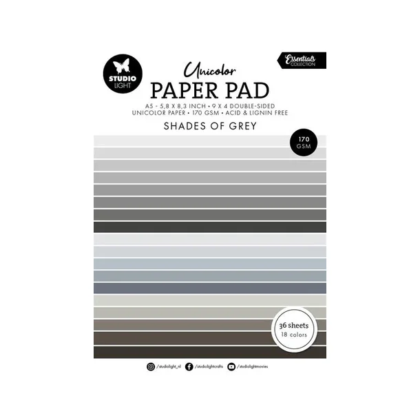 Studio Light Paper Pad "Shades of Grey" SL-ES-UPP248