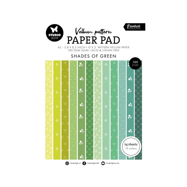 Studio Light Vellum paper pad "Spring Green" SL-ES-VPPP449