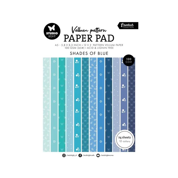 Studio Light Vellum paper pad "Spring Blue" SL-ES-VPPP450
