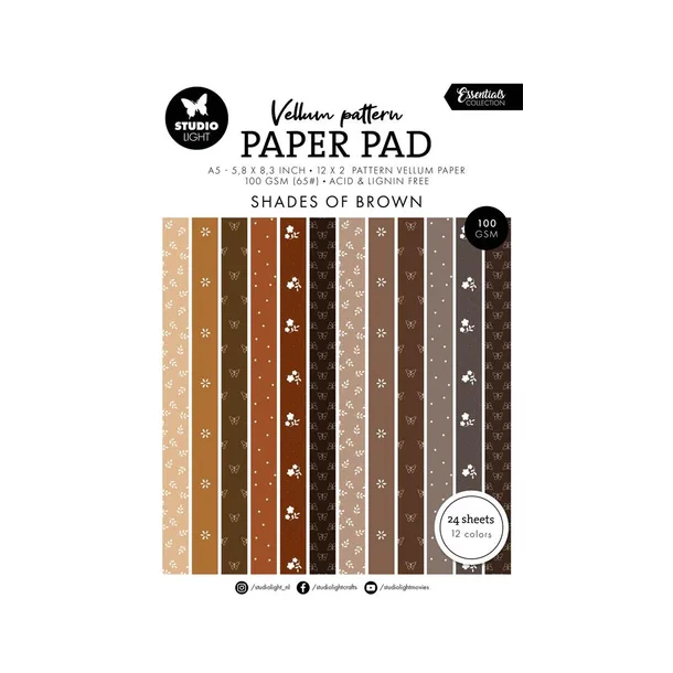 Studio Light Vellum paper pad "Spring Brown" SL-ES-VPPP451