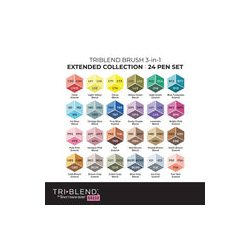 Spectrum Noir TriBlend Brush Marker "Extended Collection 24pcs" SN-TBBR-EXTD24