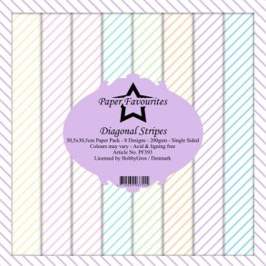 Paper Favourites Paper Pack 30x30 - PF393  - Diagonal Stripes