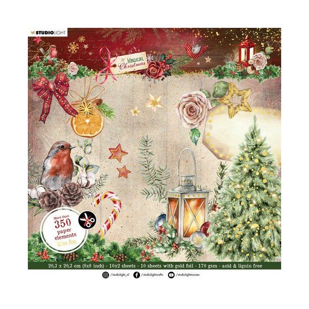 Studio Light Die Cut Block Magical Christmas nr.55 SL-MC-DCB55 203x203mm