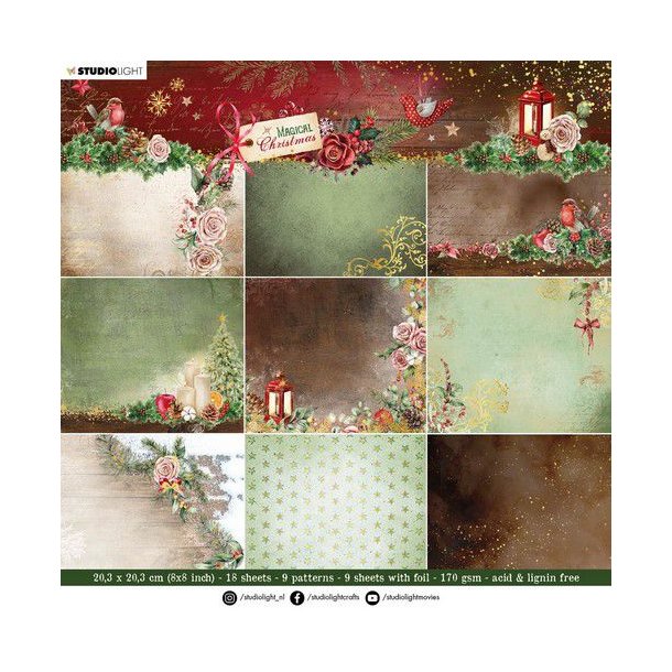 Studio Light Paper Pad Magical Christmas nr.103 SL-MC-PP103 203x203mm