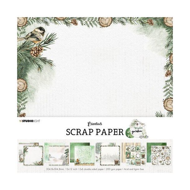 STUDIO LIGHT PAPER PAD Winter Garden  Winter Garden nr. 03 SL-WG-PS03 305x305mm