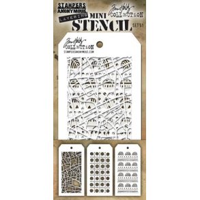 TIM HOLTZ MINI STENCIL SET #51 TH-MST051
