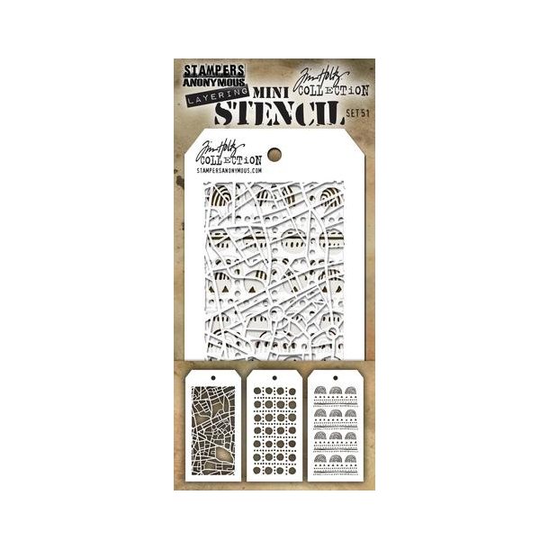 TIM HOLTZ MINI STENCIL SET #51 TH-MST051