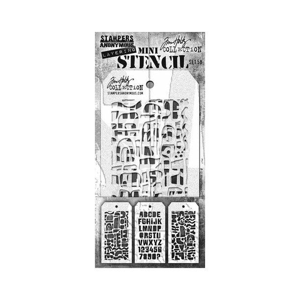 SA / Tim Holtz Mini Stencil Set #58 TH-MST058