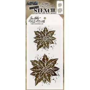Tim Holtz Layered Stencil Poinsettia duo TH-S153