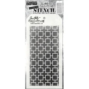 SA / TIM HOLTZ LAYERED STENCIL Linked Squares TH-S157