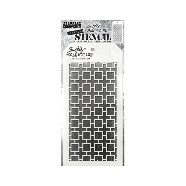 SA / TIM HOLTZ LAYERED STENCIL Linked Squares TH-S157