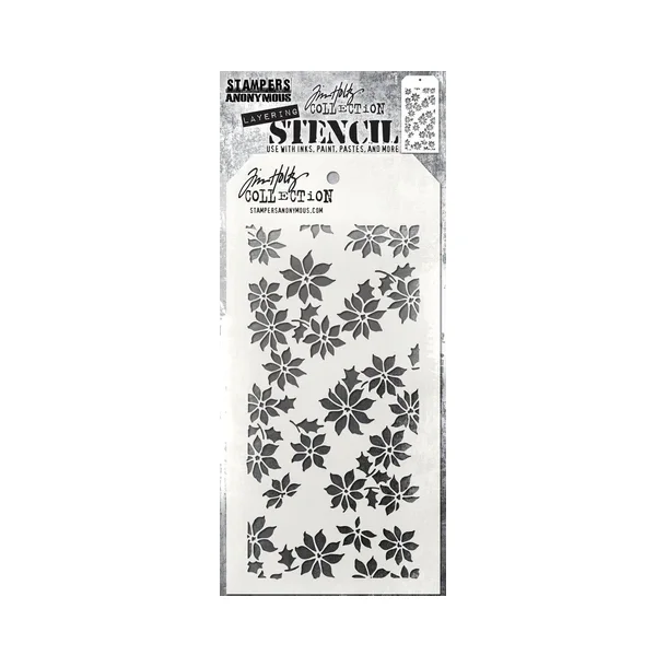 SA / Tim Holtz Layered Stencils Tiny Poinsettia TH-S163