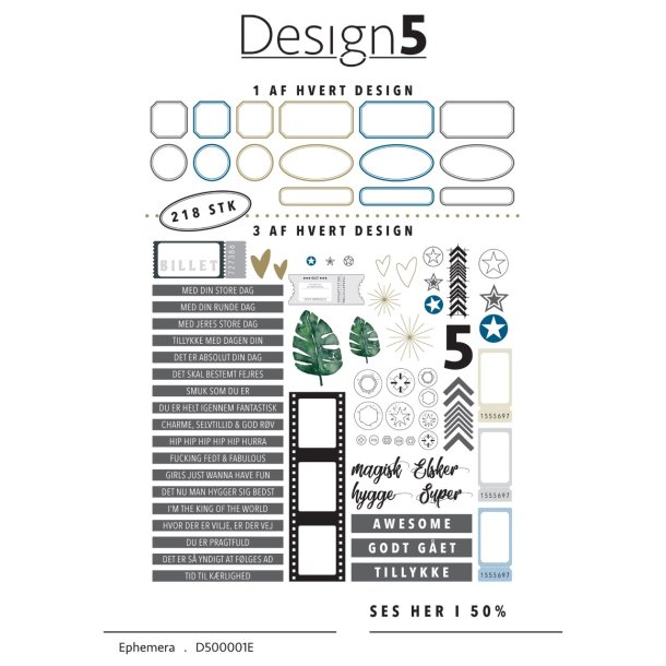 Design5 Die cuts Ephemera 